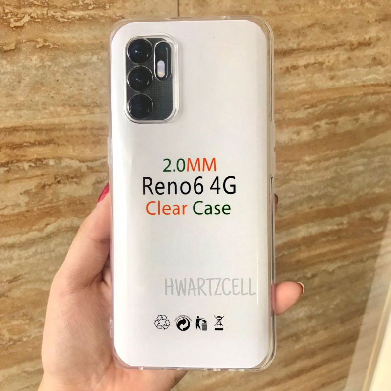 C/C- CASING OPPO RENO6 4G/5G/ RENO 5/RENO5 F/5F/RENO4 F/4F/RENO 4/Reno 4Pro Reno 8 5G Reno 8 Pro Softcase TPU Bening Tebal 2.0 HD CLEAR 6 PRO Transparan
