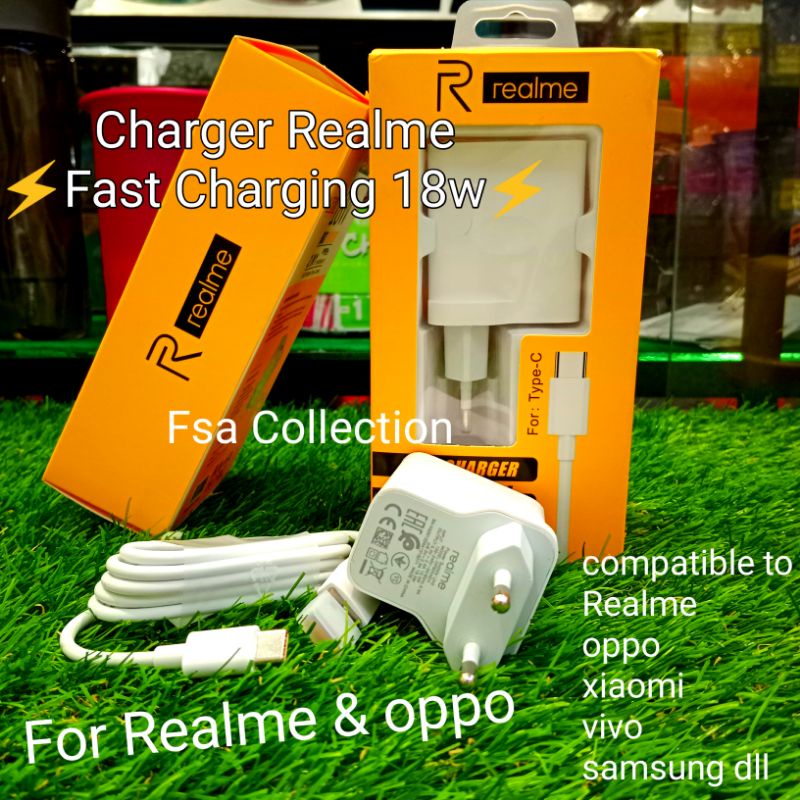 CHARGER REALME 7i/ C17/ REALME X/ XT/ 5 PRO / VOOC TYPE-C 18W