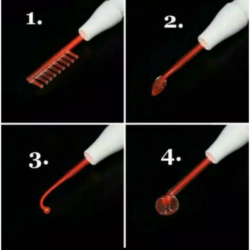 SPAREPART ALAT FACIAL KACA HF JAMUR DAN SENDOK GLASS TUBE FACIAL ALAT SENDOK FACIAL KACA