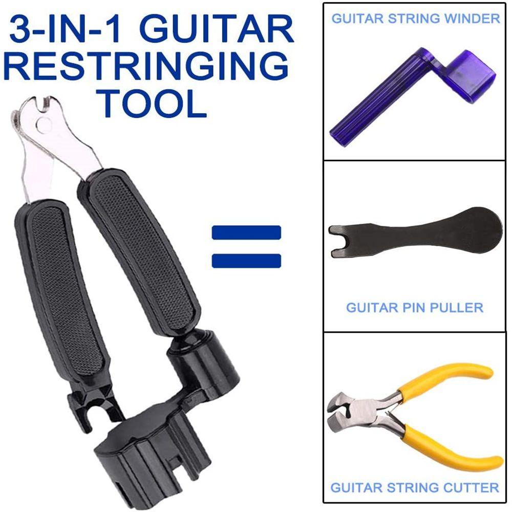 Alat Pengubah Senar Gitar Nanas Musik 3in1 Pin Puller Multifungsi