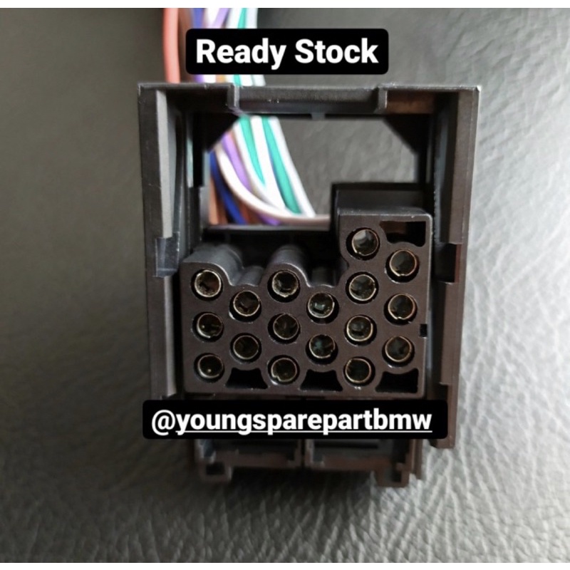 Socket Audio BMW E46 E39 E36 X5 E53 Kabel Wiring Harness Cable ke Head Unit Tape