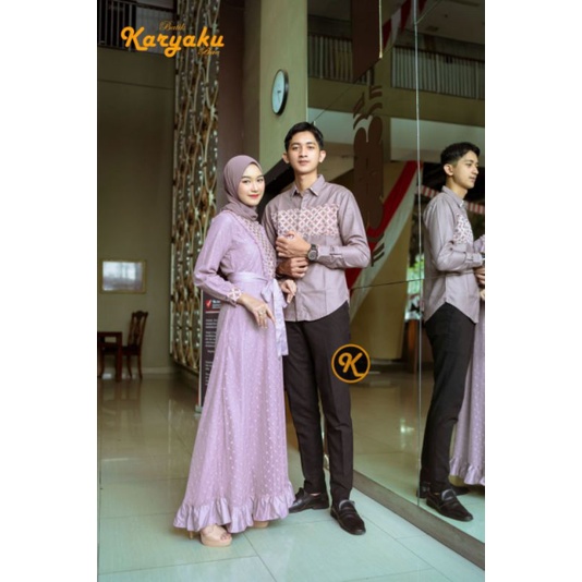 Baju Batik Couple Modern Batik Set Baju Couple Pasangan Gamis Brukat Couple Pasangan Batik Couple Batik Modern Couple Batik Katun Original Asli KARYAKU 2-5