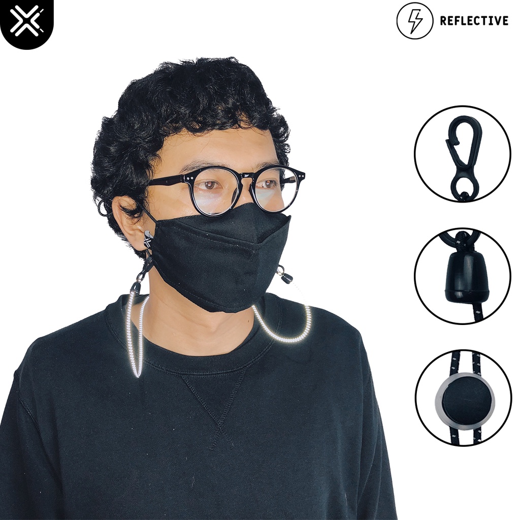 PROMO ! Strap Masker 3M Reflective / Konektor Masker / Tali Masker Hijab / Strap Mask