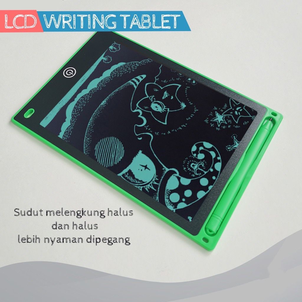 LCD Drawing Writing Tablet 8.5 Inch Mainan Papan Tulis Hapus Board Digital Pad Edukasi Pen Gambar-6