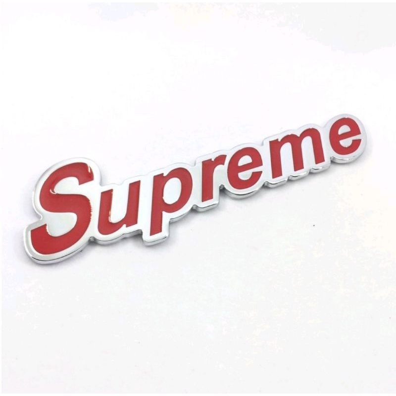 Stiker Emblem Mobil SUPREME Bahan METAL