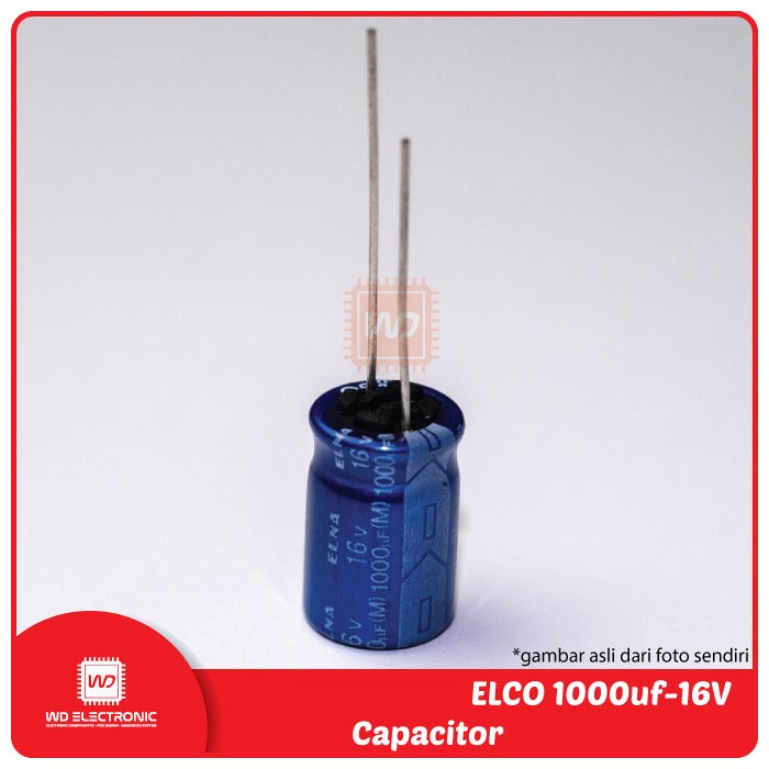 Capacitor Electrolytic Elco 1000uF 16V Kapasitor Elco 1000uf 16 volt