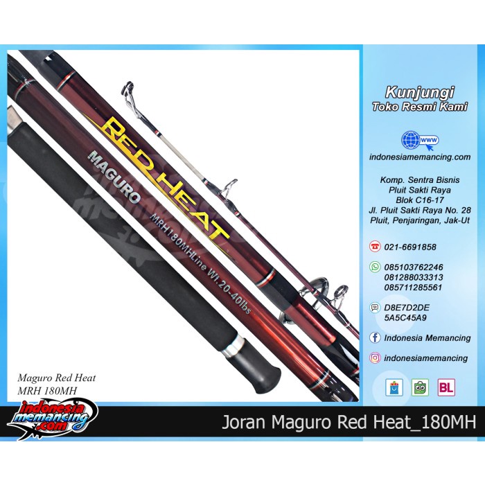 Joran Laut MAGURO RED HEAT Panjang 180MH