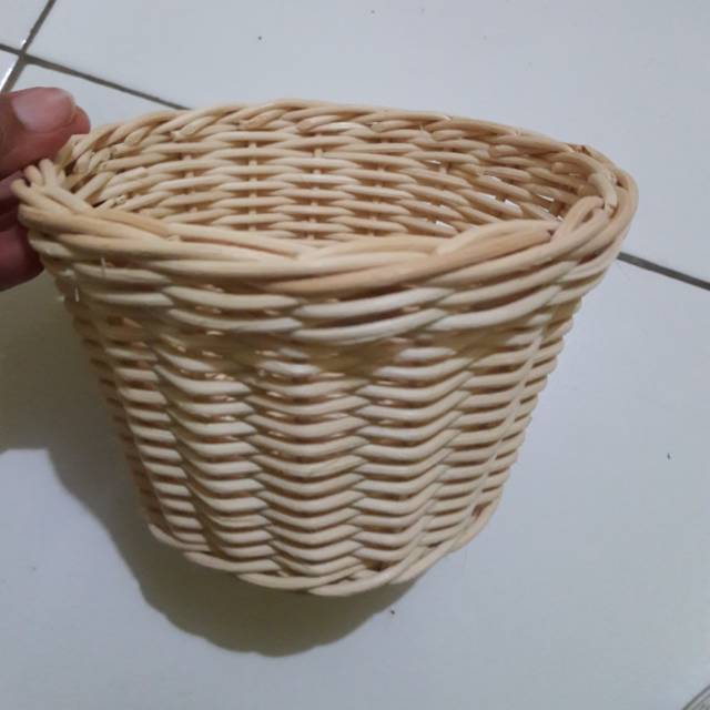 Keranjang bulat rotan/vas bunga