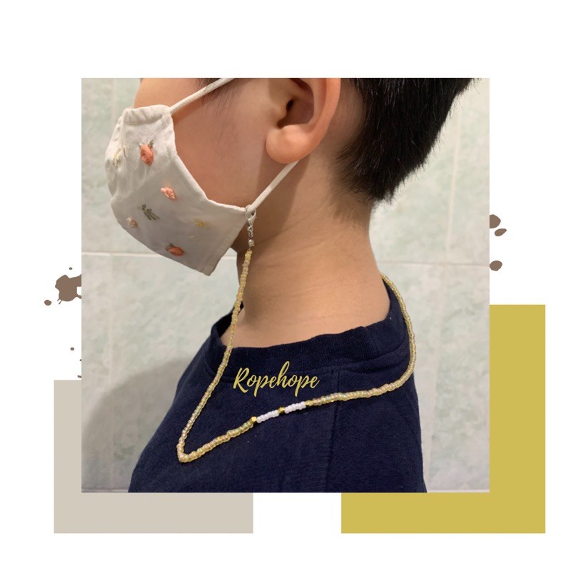 Tali Masker Korea Strap Mask Mote Manik Gold Custom