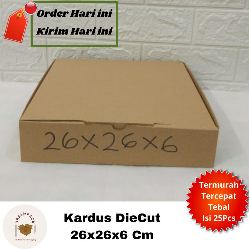 

KARDUS BOX/KARDUS PACKING/DUS BOX/DIE CUT 26X26X6 CM