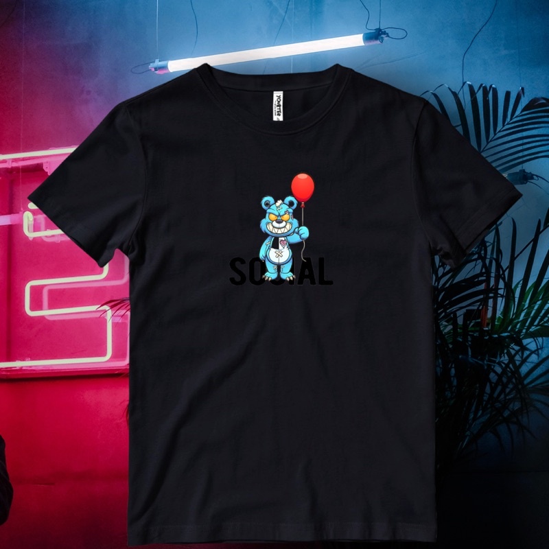 Baju kaos Beruang Katun Combed allsize Lengan Pendek
