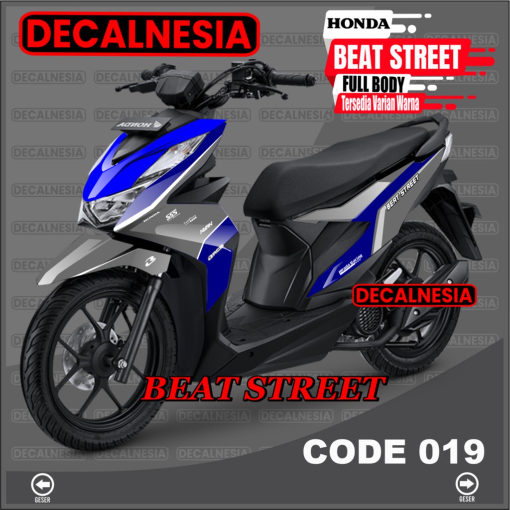 Decal Stiker Beat Street New 2021 2022 2023 Full Body Sticker Motor Roadrace Racing Variasi Aksesori