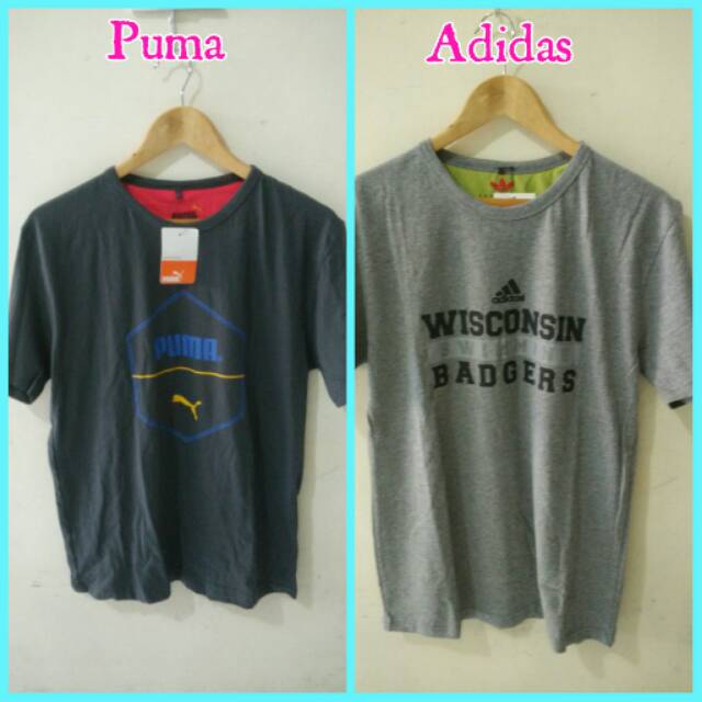 Kaos Puma dan Adidas pria