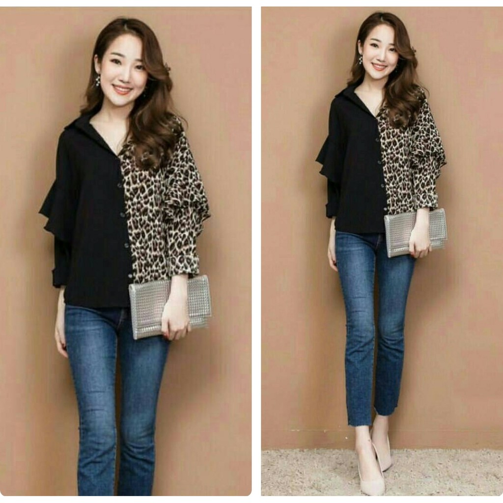 [GLFK] Kemeja Bigsize / Kemeja / Kemeja Jumbo Motif / Kemeja Wanita Korea