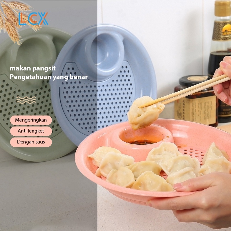 LCX Piring Pangsit / Dumpling plate  Dumpling Tirisan ​2 Lapis Dimsum Plate Wadah Sushi VS-72