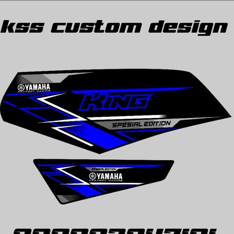 striping rx king variasi hitam biru