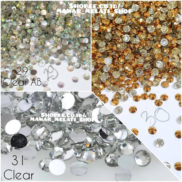 Rhinestone untuk henna atau kuku palsu gemstone (part1 21-31)