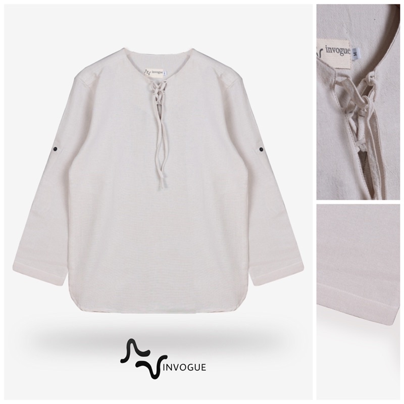 KEMEJA LINEN PRIA LENGAN PANJANG OVERSIZED JIWANA INVOGUE