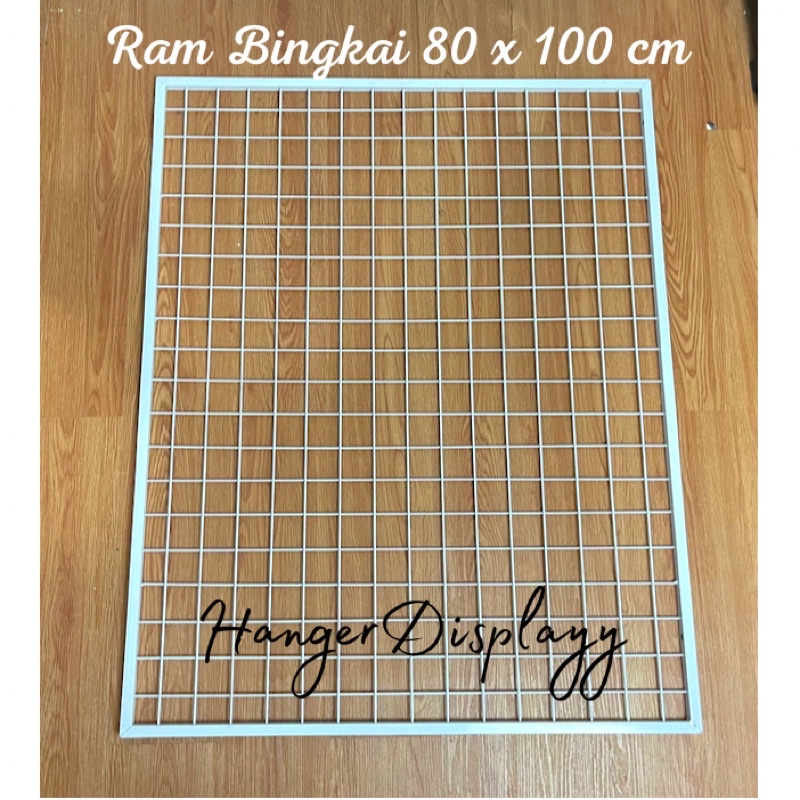 Ram Aksesoris Bingkai Besi Tebal 80 x 100 cm Display Rak Gantung Pajangan Dinding Gantungan Netting Frame Acc HP Konter 80 x 100 cm