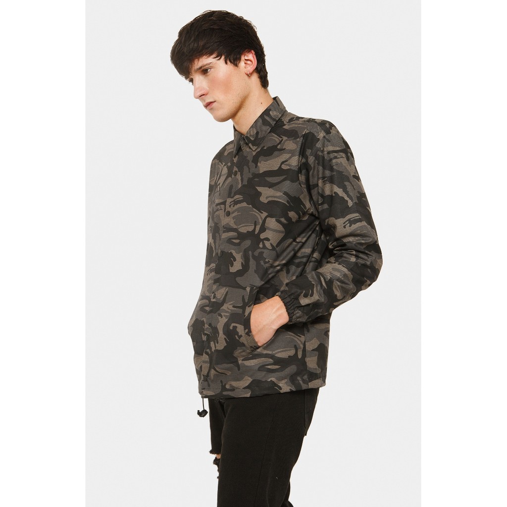  Erigo  Jaket Coach Jacket FUITA BLACK Unisex Shopee 