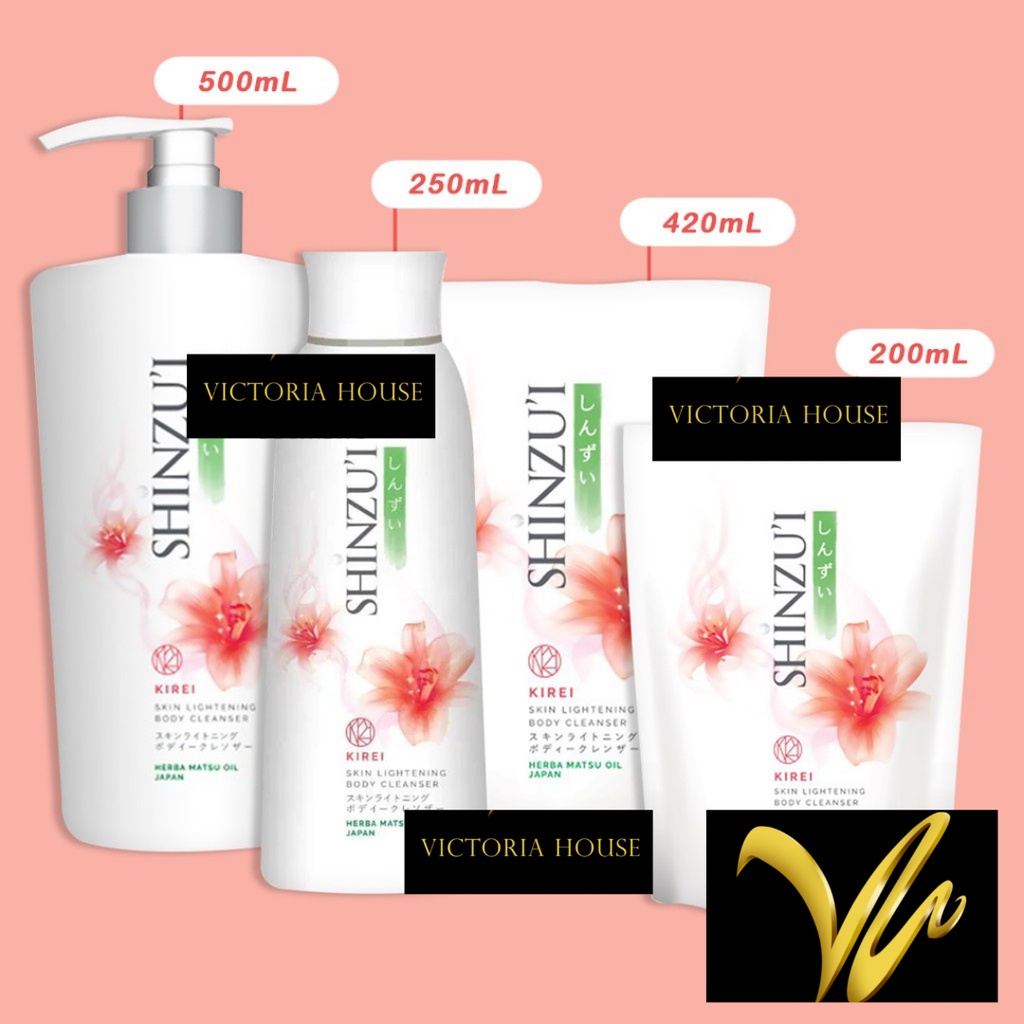 SHINZUI Lightening Body Cleanser-Sabun Cair Shinzu'i-Body Wash 500ml 420ml 250ml 200ml (Valensia)