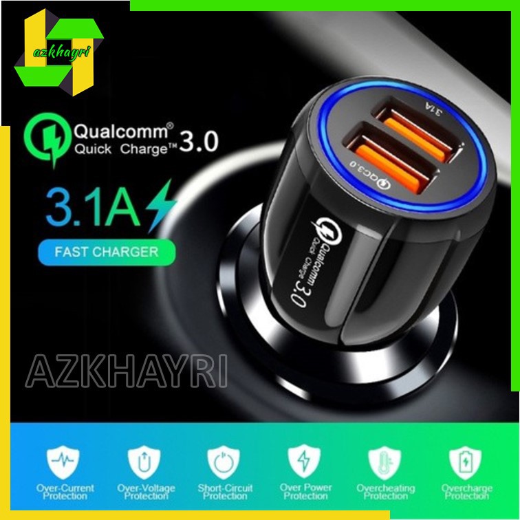 Joyseus Fast Charger Quick Car Casan Mobil Qualcomm 3.0 Dual USB