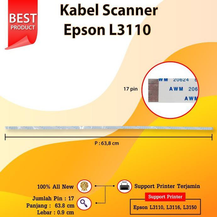 CABLE FLEXIBLE SCANNER EPSON L3110 L3150 KABEL LAMPU SCANNER 3110 | PROMO