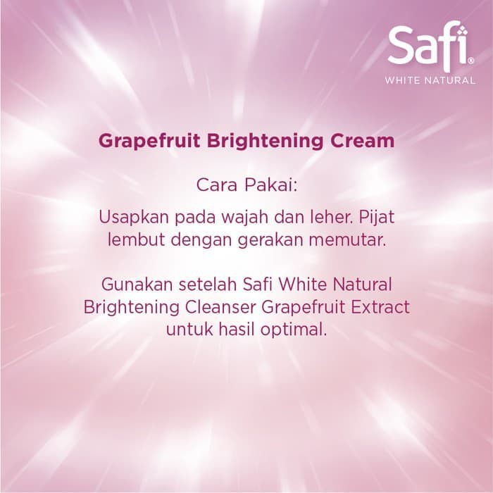 SAFI WHITE NATURAL BRIGHTENING CREAM GRAPEFRUIT 45 GR