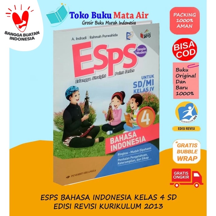 

❤BISA COD❤ ESPS BAHASA INDONESIA 4 UNTUK SD/MI KELAS IV ( K13N ) ERLANGGA