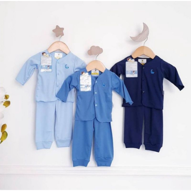 Baju Bayi Anak Perempuan Laki Laki Setelan Panjang Polos  0-6 Bulan Baby Hai 1pcs