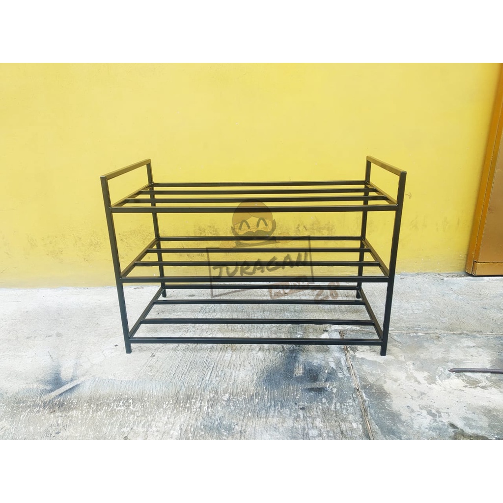 Rak Besi TV LED TV Tabung Sepatu Buku Rak 3 Susun Serbaguna