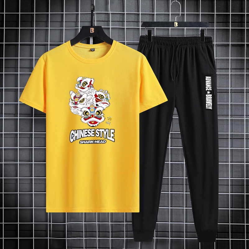 Celana Panjang + Baju Tarian singa Pria Set F04 / baju distro cowok dan celana pria / kaos polos pria / kemeja pria