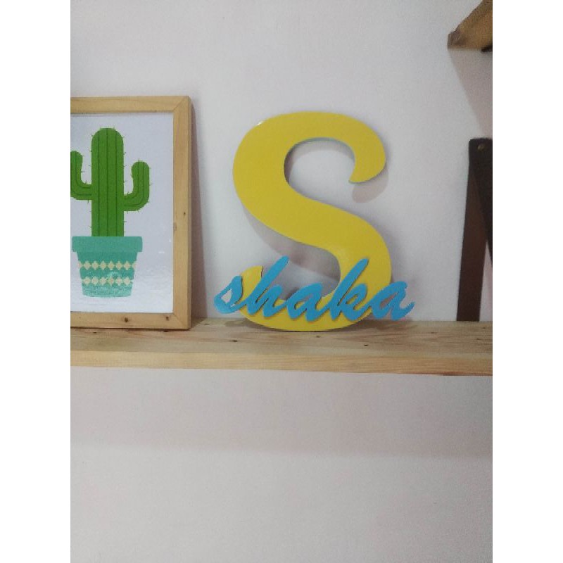 Tulisan kayu nama custom kayu