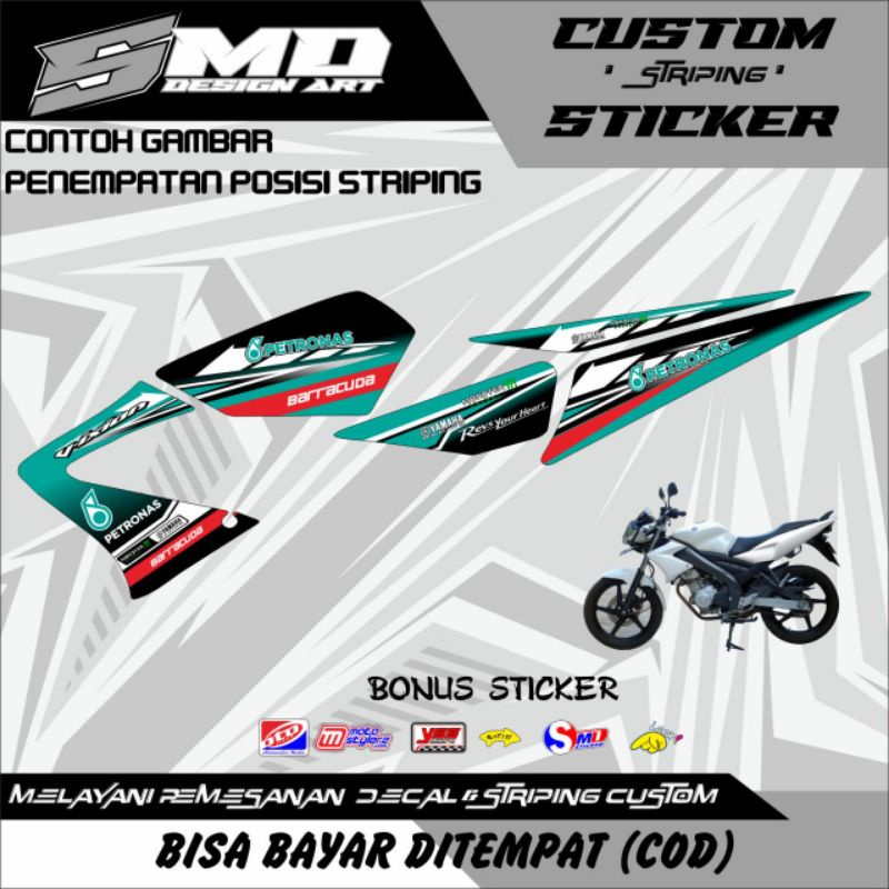 STRIPING VIXION LAMA PETRONAS STICKER VIXION OLD PETRONAS STRIPING VIXION