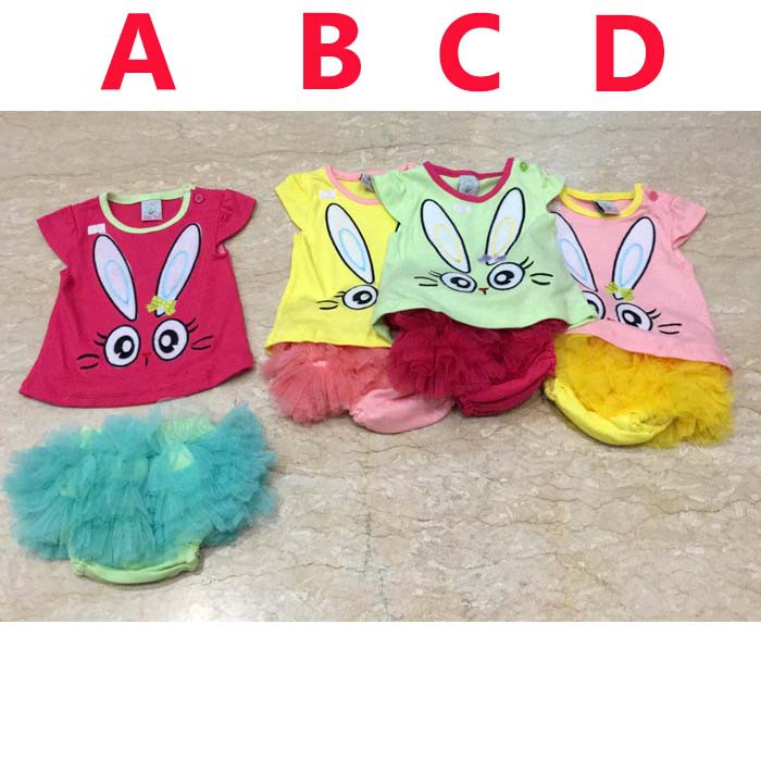 Baju Bayi Perempuan Setelan Tutu Bayi Bunny