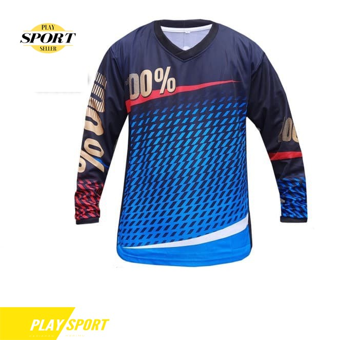 Kaos Jersey Sepeda Gowes Motor Cross Downhill Thor Panjang C080 Cros