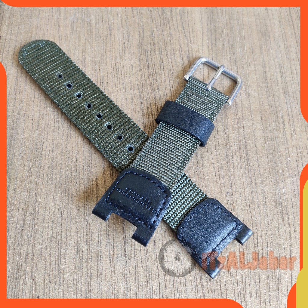 Tali jam tangan Casio SGW 100 Canvas leather strap Casio SGW-100B