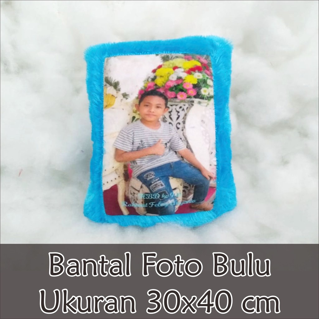 Bizzarpillow Bantal Foto Custom Bulu Rasfur 30x40 cm BZ012