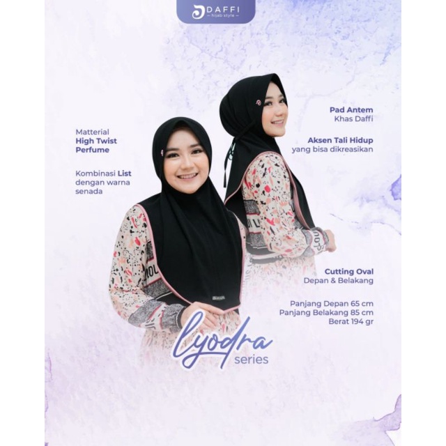 Hijab Daffi Lyodra Series hijab instan jilbab instan kekinian berkualitas ORI Daffi