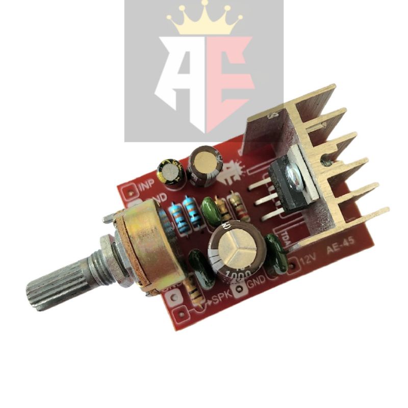 Kit Power Amplifier Mini TDA 2003 Mono 12V DC Plus Volume AE-45