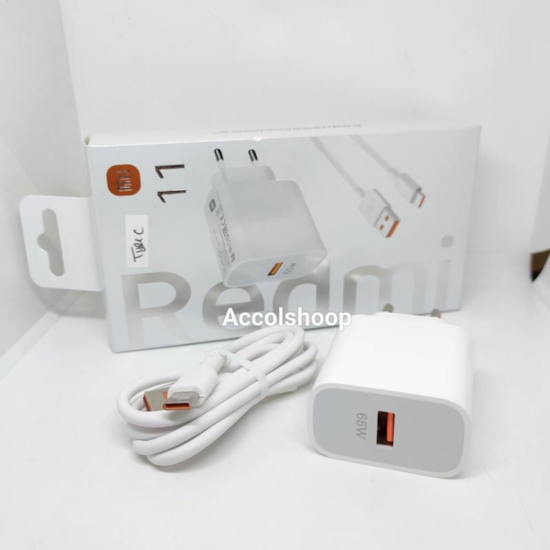 Charger Xiaomi Fast Charging 65W Type C Turbo Charger Qualcomm Quick Charger 3.0