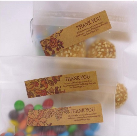 Paper Tags Sticker THANK YOU - With Phrase Theme (1sheet/18pcs)