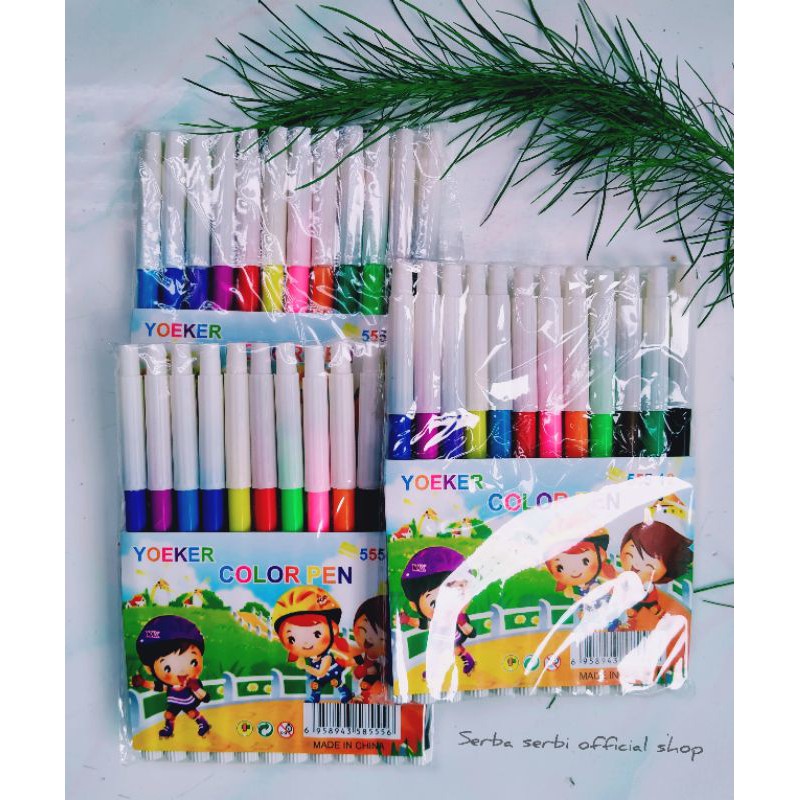

SPIDOL WARNA YOEKER / COLOUR PEN RAINBOW isi 12pcs