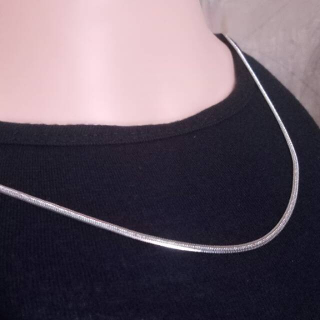 KALUNG TITANIUM,,KALUNG EMAS PUTIH..Pria n wanita..Anti karat.