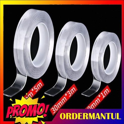 

Nano Double Tape Grip Double Tape Selotip Isolasi Panjang 5m X 30mm Tahan Air Lebar Termurah