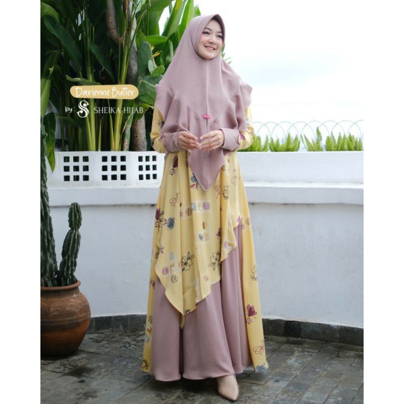 Sheika Hijab Gamis Motif Baju Muslim Darienne Dress