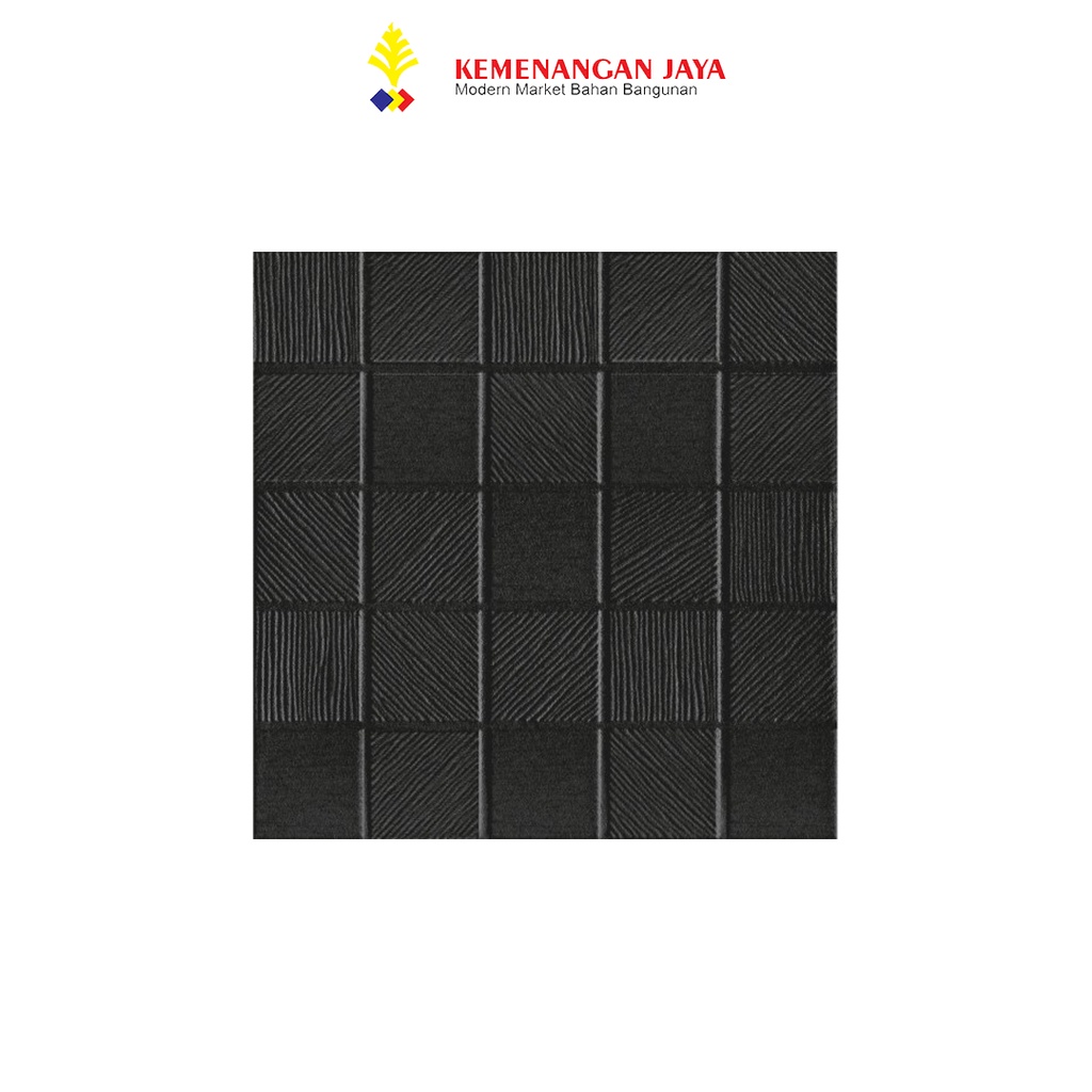 Keramik Murah Asia Tile Alpha Black 25x25