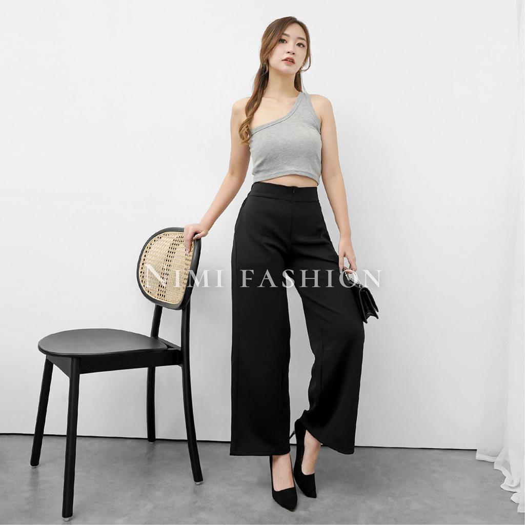 NIMI - Celana Scuba HighWaist Culottes Pants Celana Kulot Wanita