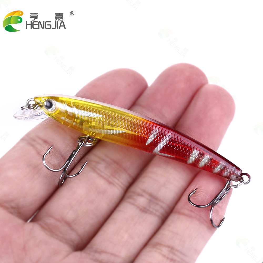 HENGJIA 1PCS Mini Hard Fishing Lure 7.5cm/5.6g Artificial Fishing Bait Floating Minnow Lure Tackle