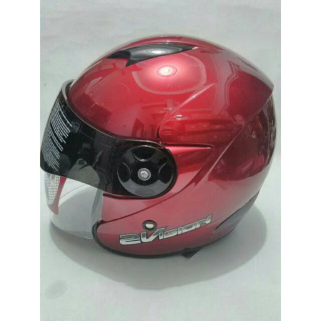 HELM KYT 2 VISION SOLID - RED MAROON